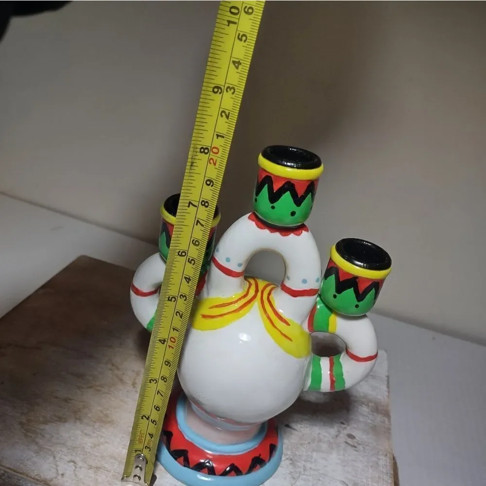 👍 Sugar Skull Ceramic Candle Holder C5